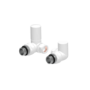 Elego White Modern Manual Corner Radiator Valves With Lockshield