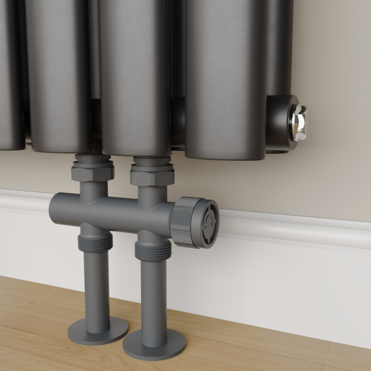 Elego Anthracite Gray Modern Manual H Block Valve