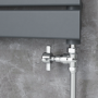 Elego Chrome Modern Manual Straight Radiator Valves (pair)