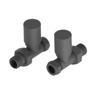 Elego Anthracite Gray Modern Manual Straight Valves (pair)