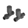 Elego Anthracite Gray Modern Manual Straight Valves (pair)
