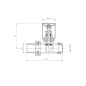 A2/MAN-ST-3WH Refurbished Elego White Modern Manual Straight Radiator Valves (pair)