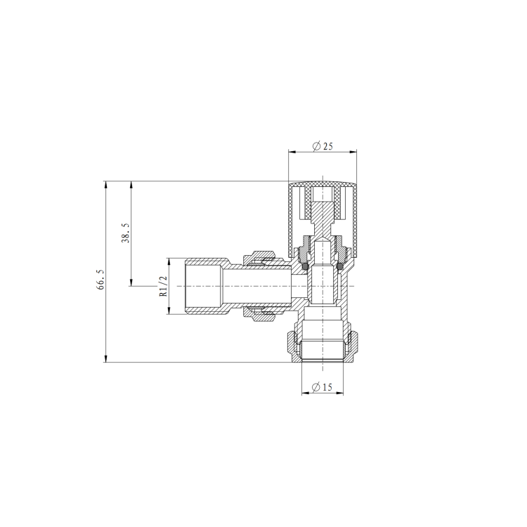 Elego Chrome Modern Manual Angled Radiator Valves (pair)