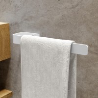 White Single Towel Bar 380mm - Margo White Single Towel Bar 380mm - Margo