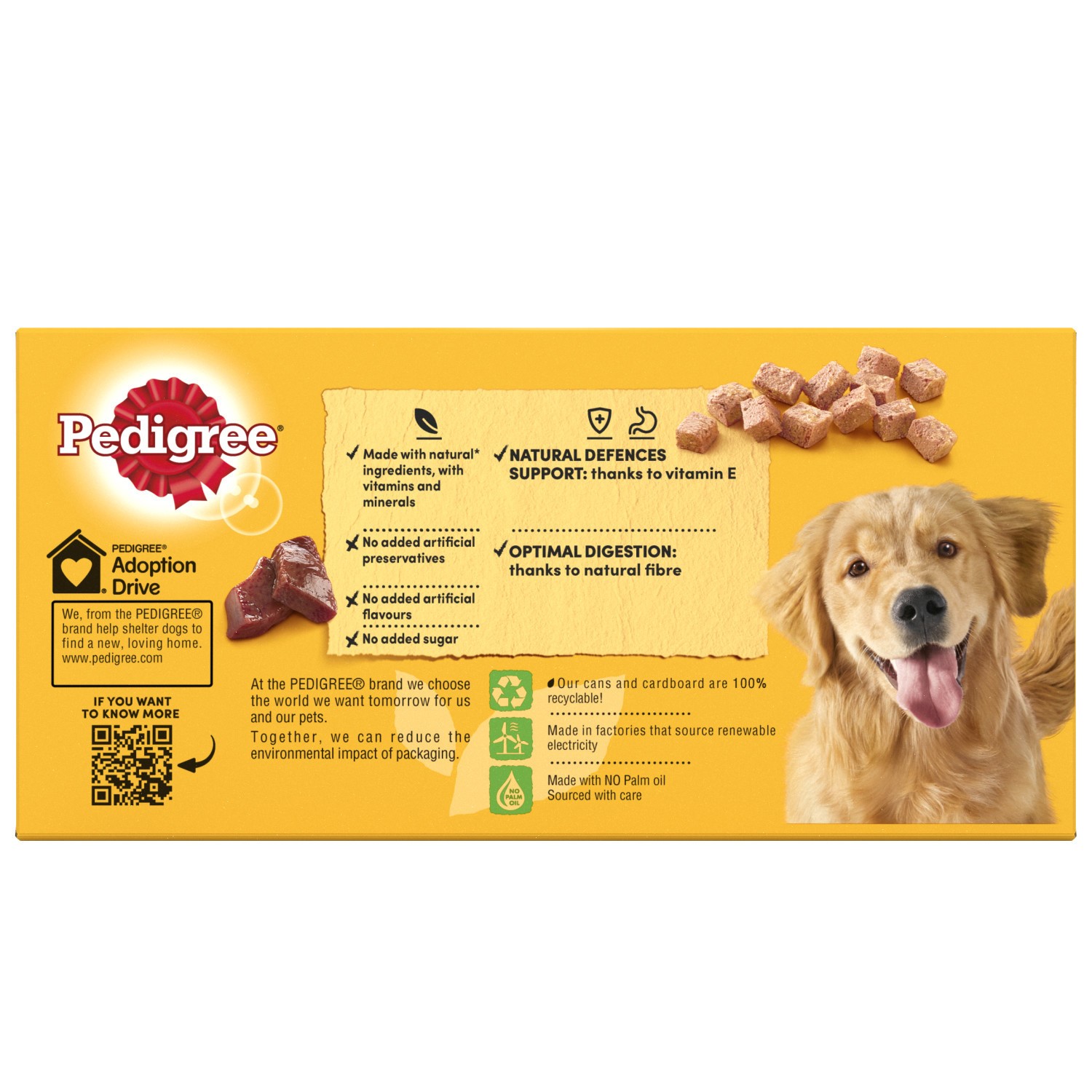 24 x 400g Pedigree Adult Wet Dog Foods Tins Mixed Selection in Loaf Dog Can