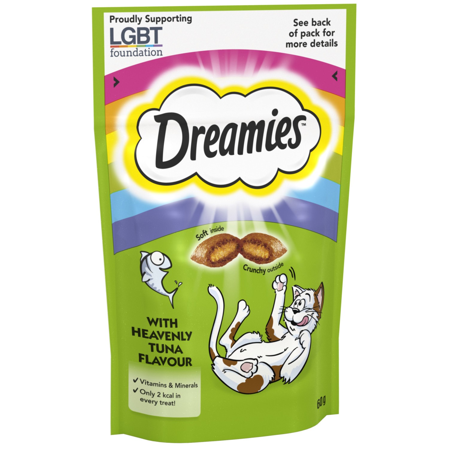8 x 60g Dreamies Adult Cat Treats Tuna Cat Biscuits 480g