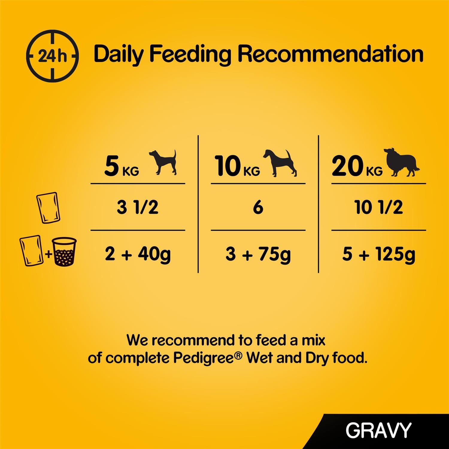 80 x 100g Pedigree Adult Wet Dog Food Pouches Mixed Selection in Gravy