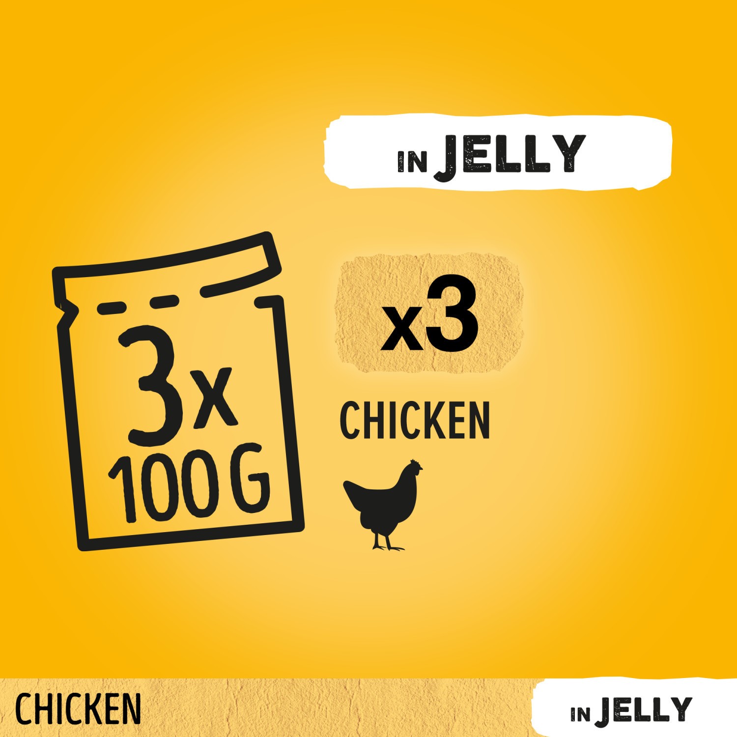 126 x 100g Pedigree Adult Wet Dog Food Pouches Chicken in Jelly