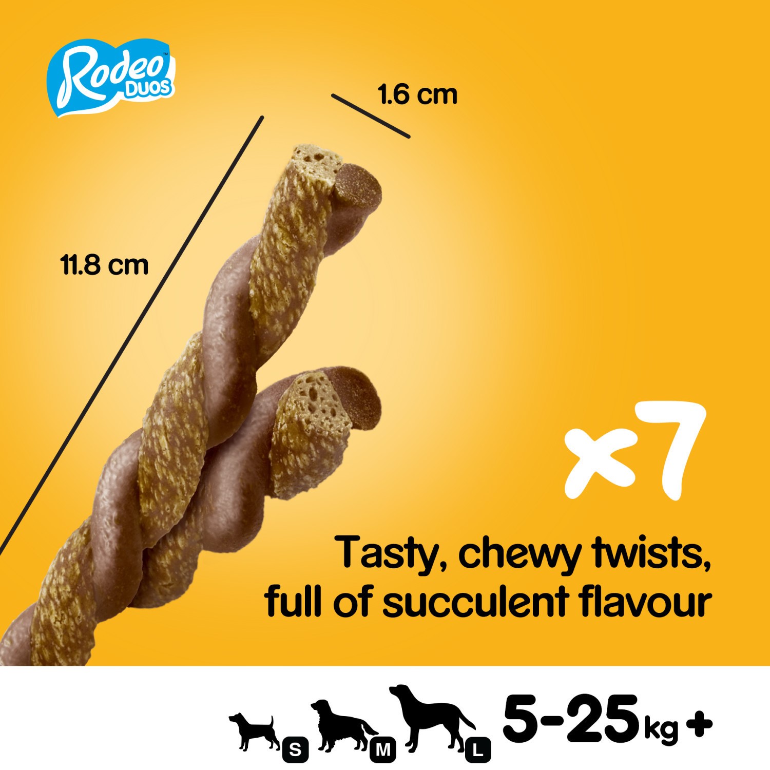 70 Pedigree Rodeo Duos Dog Treats Chicken & Bacon Dog Chews 10 x 123g