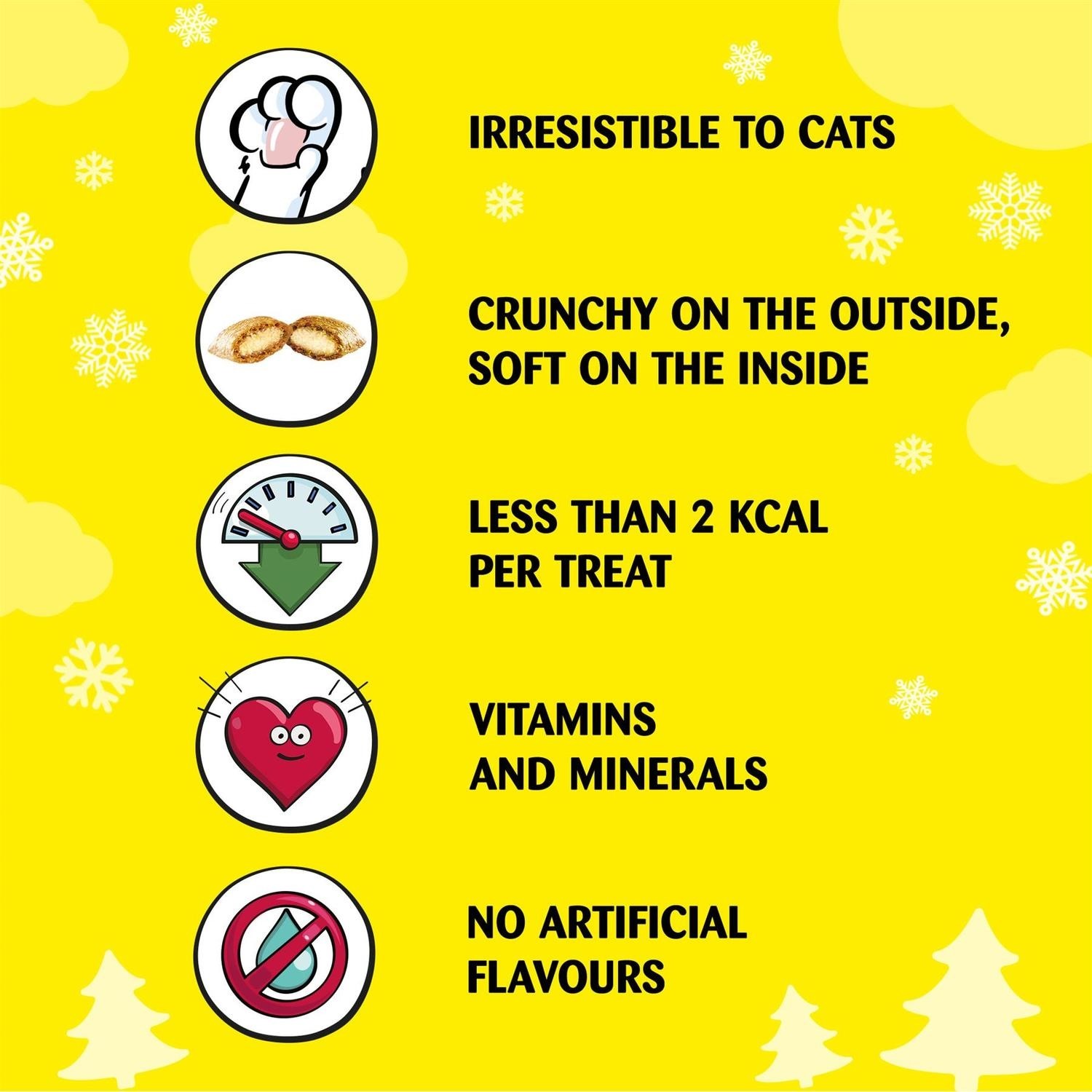 8 x 60g Dreamies Mix Adult Cat Treats with Salmon and Turkey Cat Biscuits 480g