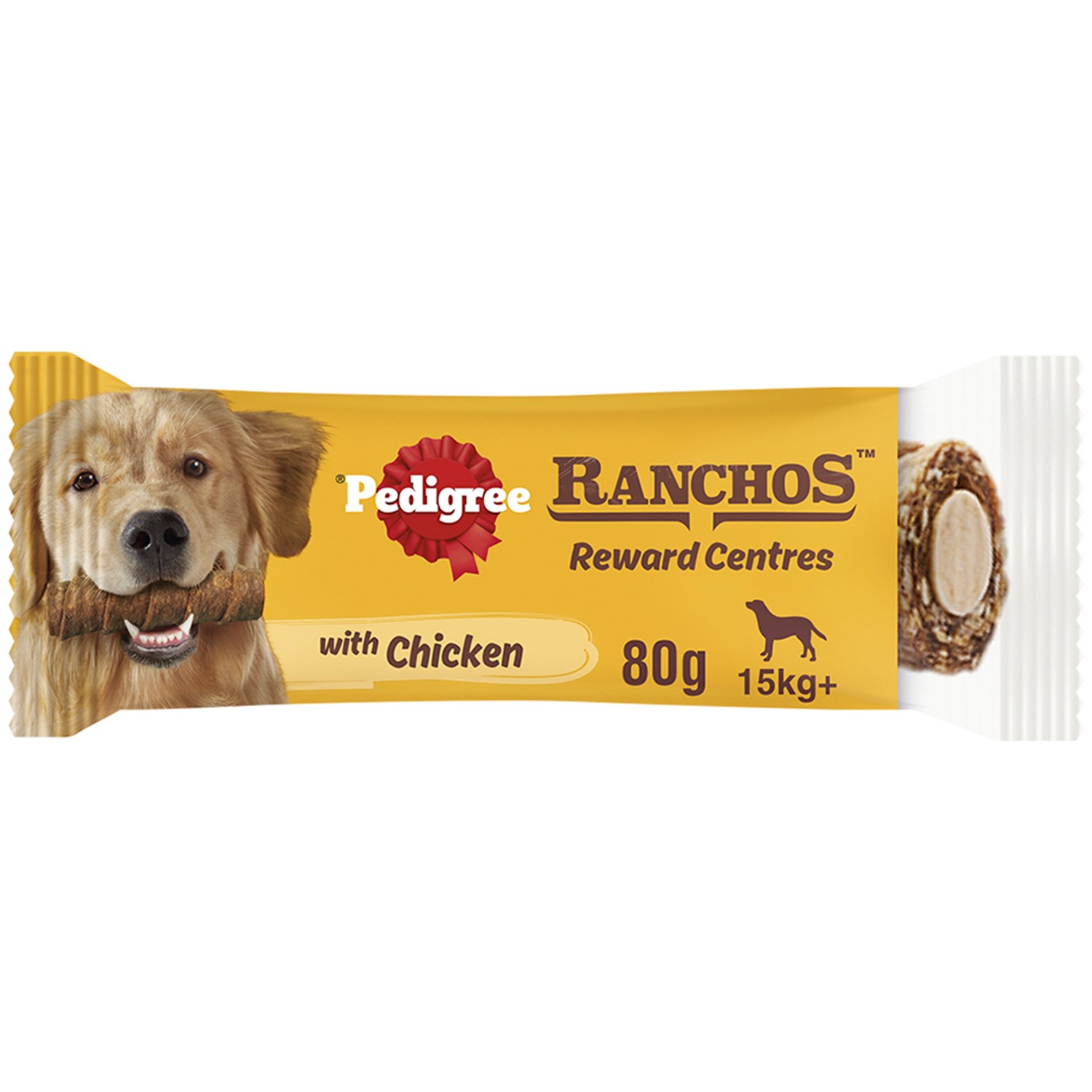 15 x 80g Pedigree Ranchos Reward Centres Maxi Adult Dog Treats Chicken Dog Chews