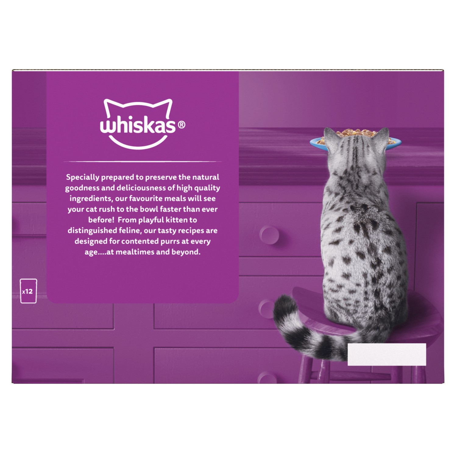 144 x 85g Whiskas 1+ Fish Favourites Mixed Adult Wet Cat Food Pouches in Jelly