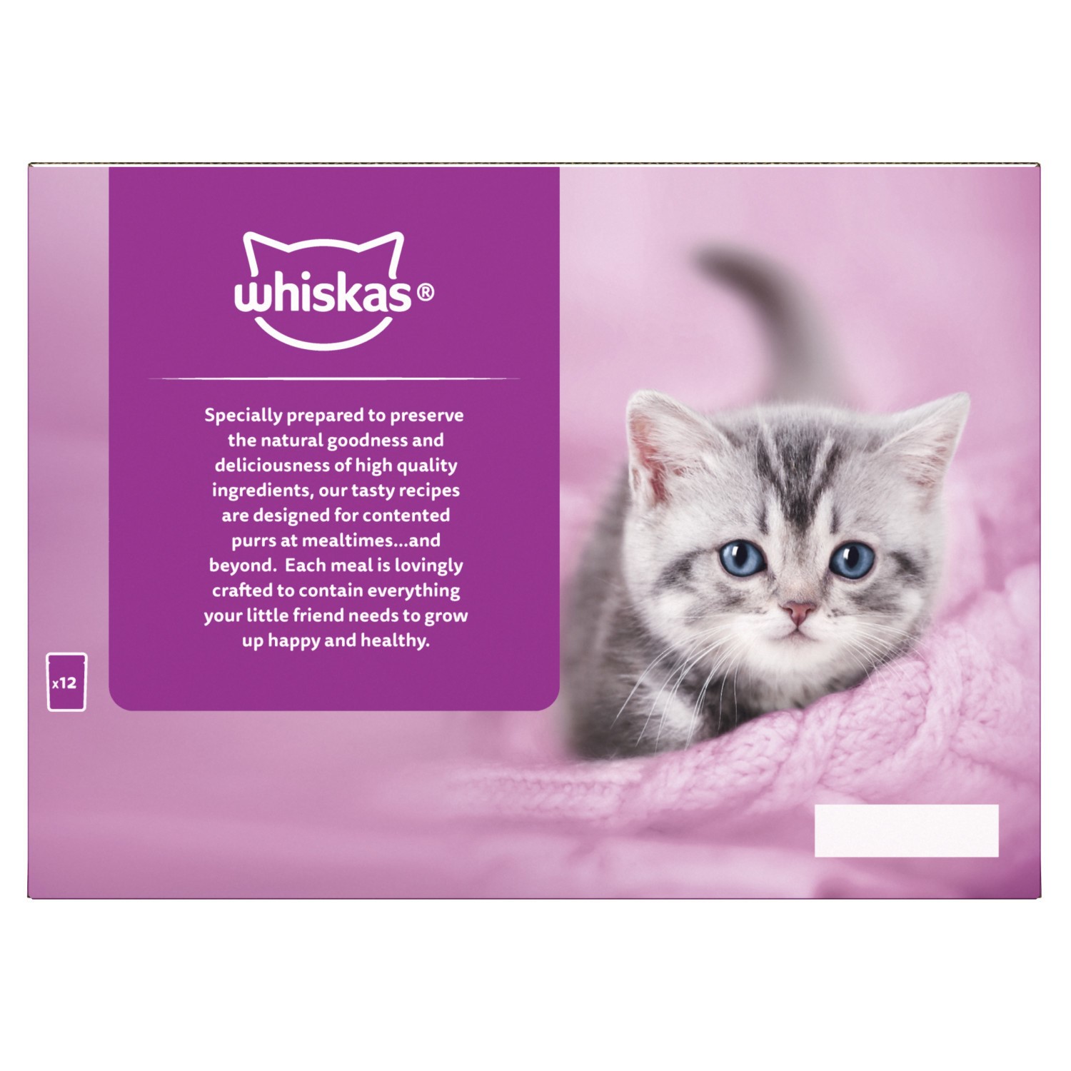 144 x 85g Whiskas Kitten Mixed Menu Wet Cat Food Pouches in Jelly