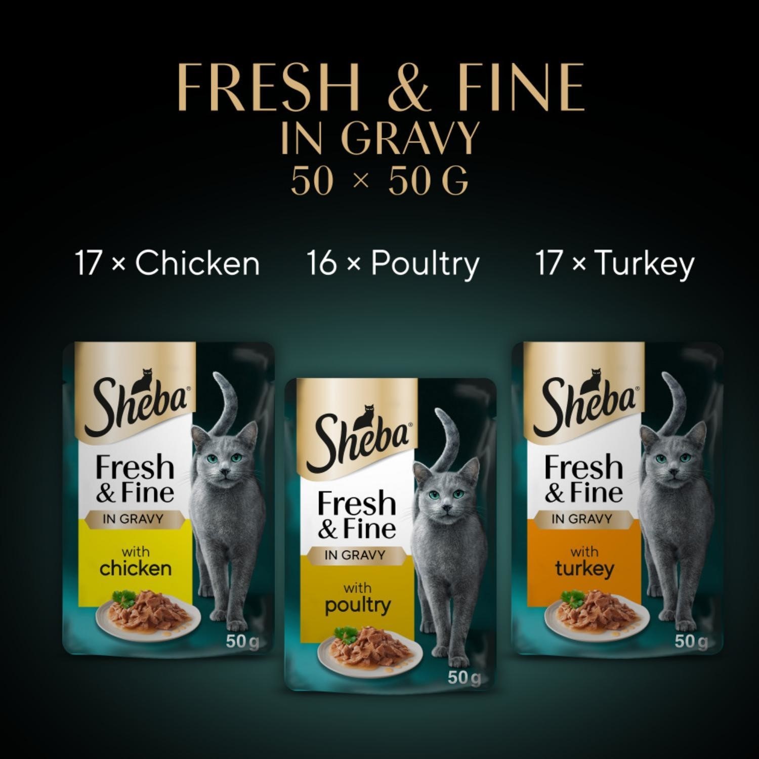 Sachets Fraîcheur Sheba Fresh & Fine 6 X 50 G Pour Chat