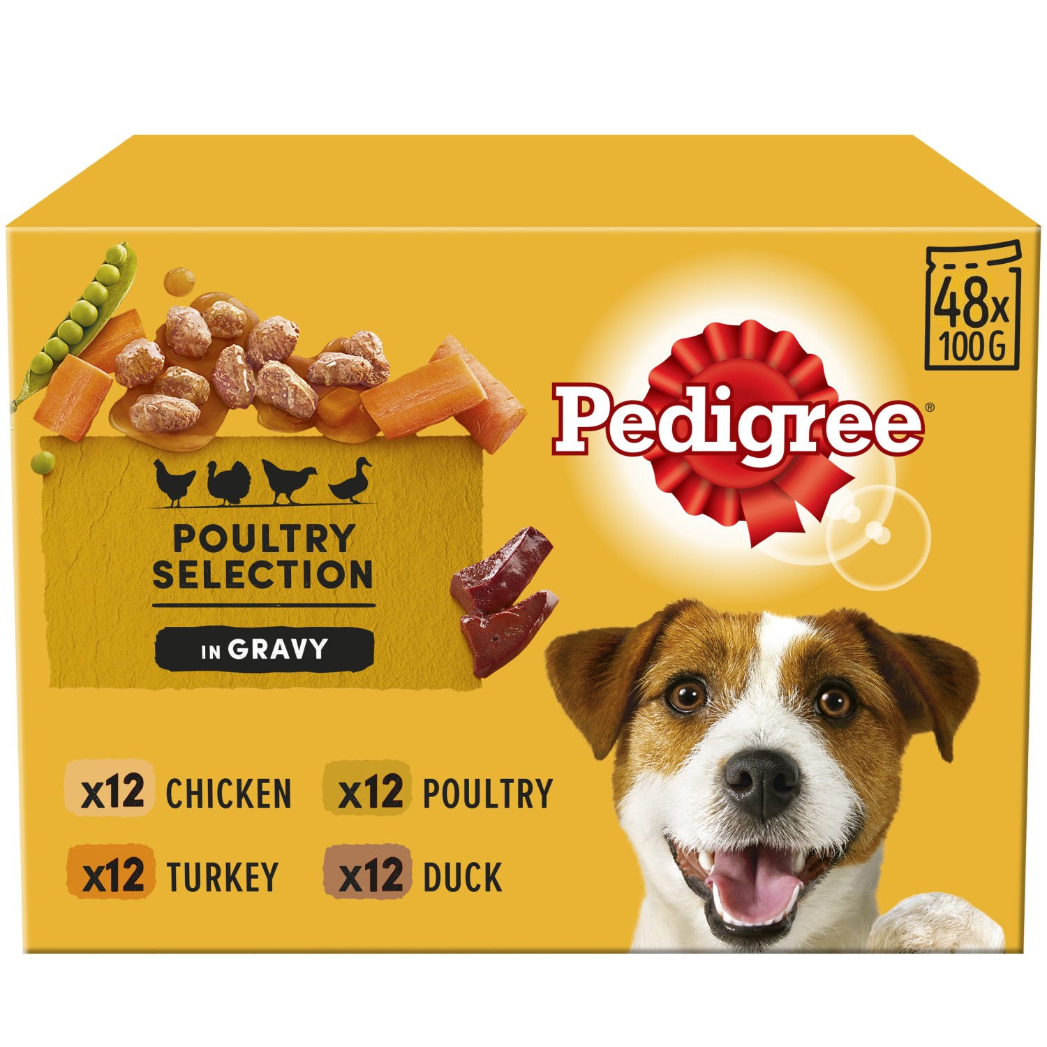 Pedigree Wet Food Dog Food Pouches Mixed Varieties 100g Adult Dog Food Pouches