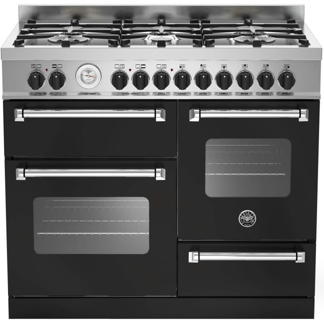 Bertazzoni MAS100-6-MFE-T-NEE Master Series 100cm Dual Fuel Range Cooker With A Triple Oven-Black