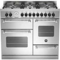 GRADE A1 - Bertazzoni MAS100-6-MFE-T-XE Master Series 100cm Dual Fuel Range Cooker - Stainless steel
