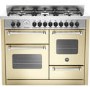 Bertazzoni MAS110-6-MFE-T-CRE 110cm Bertazzoni Master Dual Fuel Range Cooker With 6 Burners 2 Electr