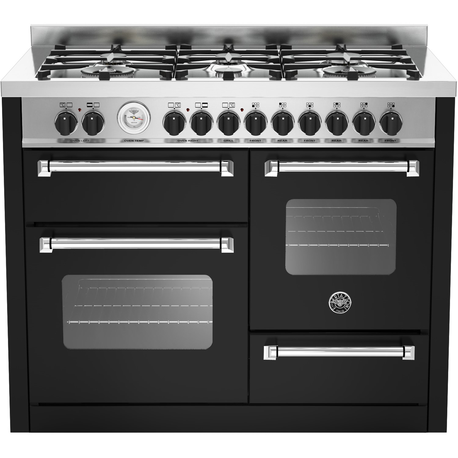 Bertazzoni Master Series 110cm Dual Fuel Range Cooker - Black