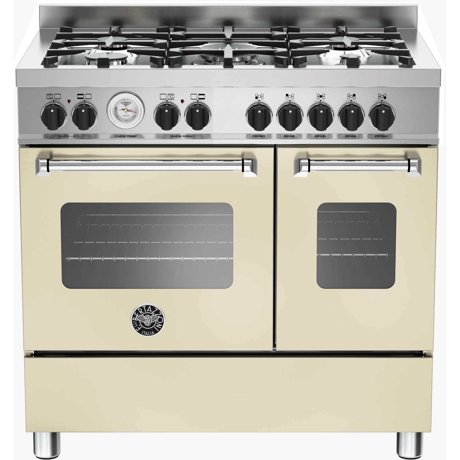 Bertazzoni Master Series 90cm Dual Fuel Range Cooker - Cream