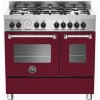 Bertazzoni MAS90-5-MFE-D-VIE Master 90cm Dual Fuel Range Cooker With 5 Burners And 2 Ovens Matt Burg