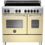 Bertazzoni Master 90cm Double Oven Electric Range Cooker - Cream