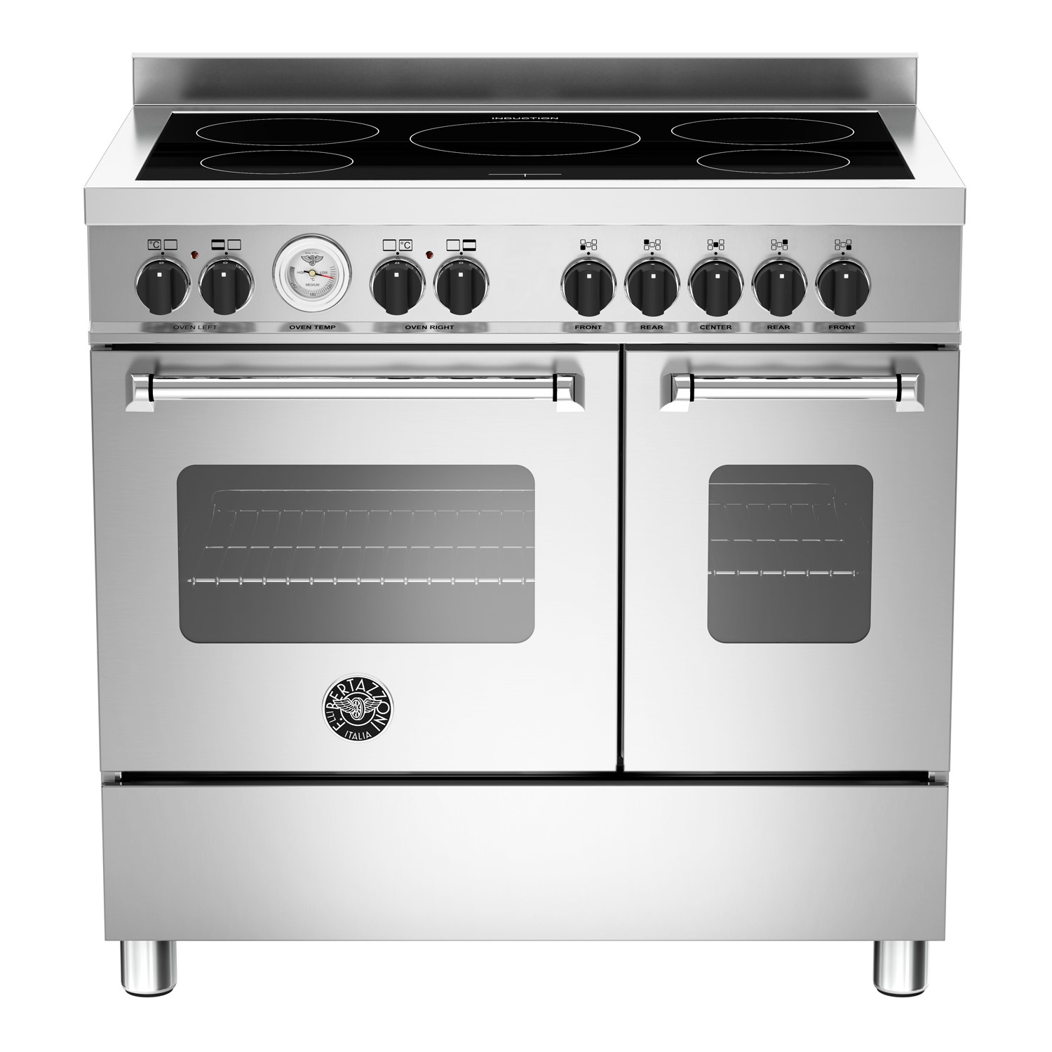 Bertazzoni Master Series 90cm Double Oven Electric Range Cooker - Stainless Steel
