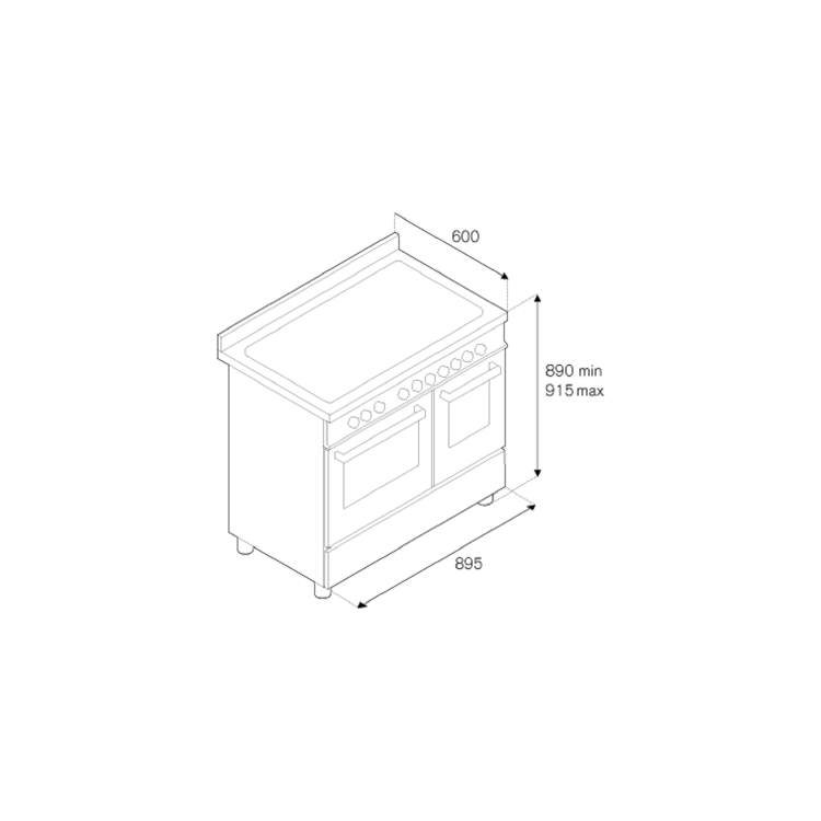 Bertazzoni Master Series 90cm Electric Range Cooker - Stainless Steel