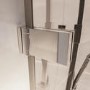 900mm Ribbed Glass Left Hand Hinged Shower Door 8mm Glass - Matira