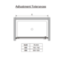 GRADE A1 - Chrome 8mm Fluted Glass Glass Hinged Shower Door 900mm Left Hand - Matira