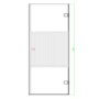 900mm Ribbed Glass Right Hand Hinged Shower Door 8mm Glass - Matira
