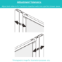 900mm Ribbed Glass Right Hand Hinged Shower Door 8mm Glass - Matira