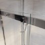 Chrome 8mm Fluted Glass Glass Sliding Shower Door 1000mm Left Hand - Matira