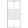 Chrome 8mm Fluted Glass Glass Sliding Shower Door 1200mm Left Hand - Matira