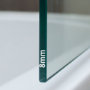 1000mm Ribbed Glass Shower Screen for Wetroom & Walk In Shower - Matira