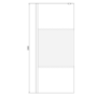 1000mm Ribbed Glass Shower Screen for Wetroom & Walk In Shower - Matira