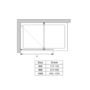 1000mm Ribbed Glass Shower Screen for Wetroom & Walk In Shower - Matira