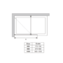 800mm Brushed Brass Ribbed / Fluted Glass Shower Screen for Wet Room & Walk In Shower - Matira