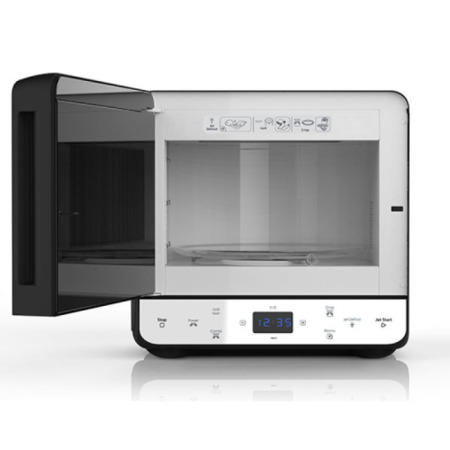 GRADE A1 - As new but box opened - Whirlpool MAX38WBL Max 38 Microwave Oven With Grill And Crisp Plate Black