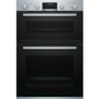 Bosch MBA5575S0B Series 6 Electric Built-In Double Oven With Catalytic Cleaning - Stain