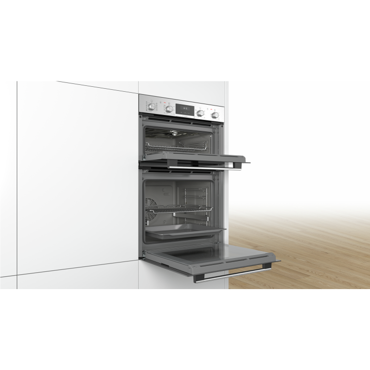 Bosch MBA5575S0B Series 6 Electric Built-In Double Oven With Catalytic Cleaning - Stain