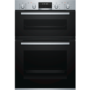 Bosch MBA5785S0B Serie 6 Multifunction Built-in Double Oven With Pyrolytic Cleaning - Stainless Steel