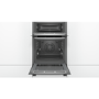 Bosch MBA5785S0B Serie 6 Multifunction Built-in Double Oven With Pyrolytic Cleaning - Stainless Steel