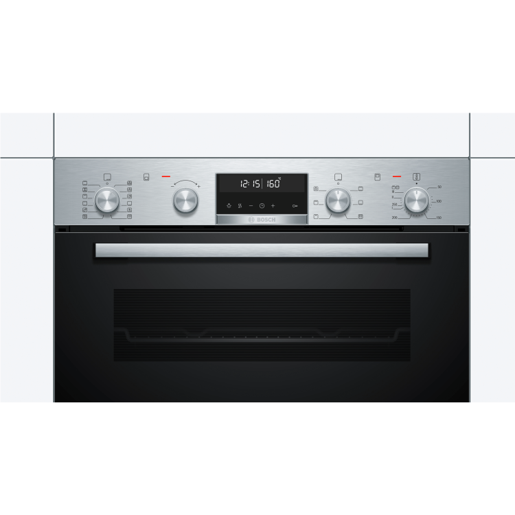 Bosch MBA5785S0B Serie 6 Multifunction Built-in Double Oven With Pyrolytic Cleaning - Stainless Steel