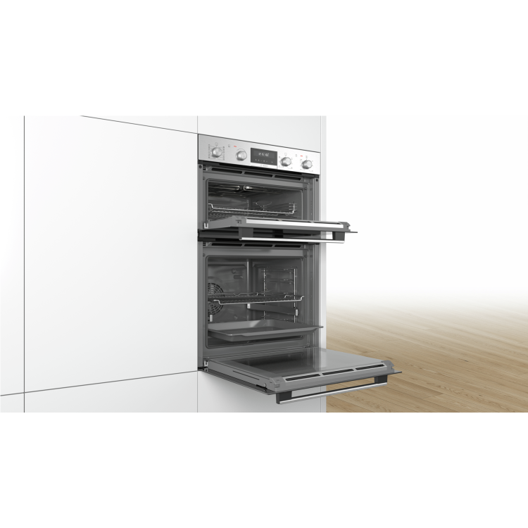 Bosch MBA5785S0B Serie 6 Multifunction Built-in Double Oven With Pyrolytic Cleaning - Stainless Steel