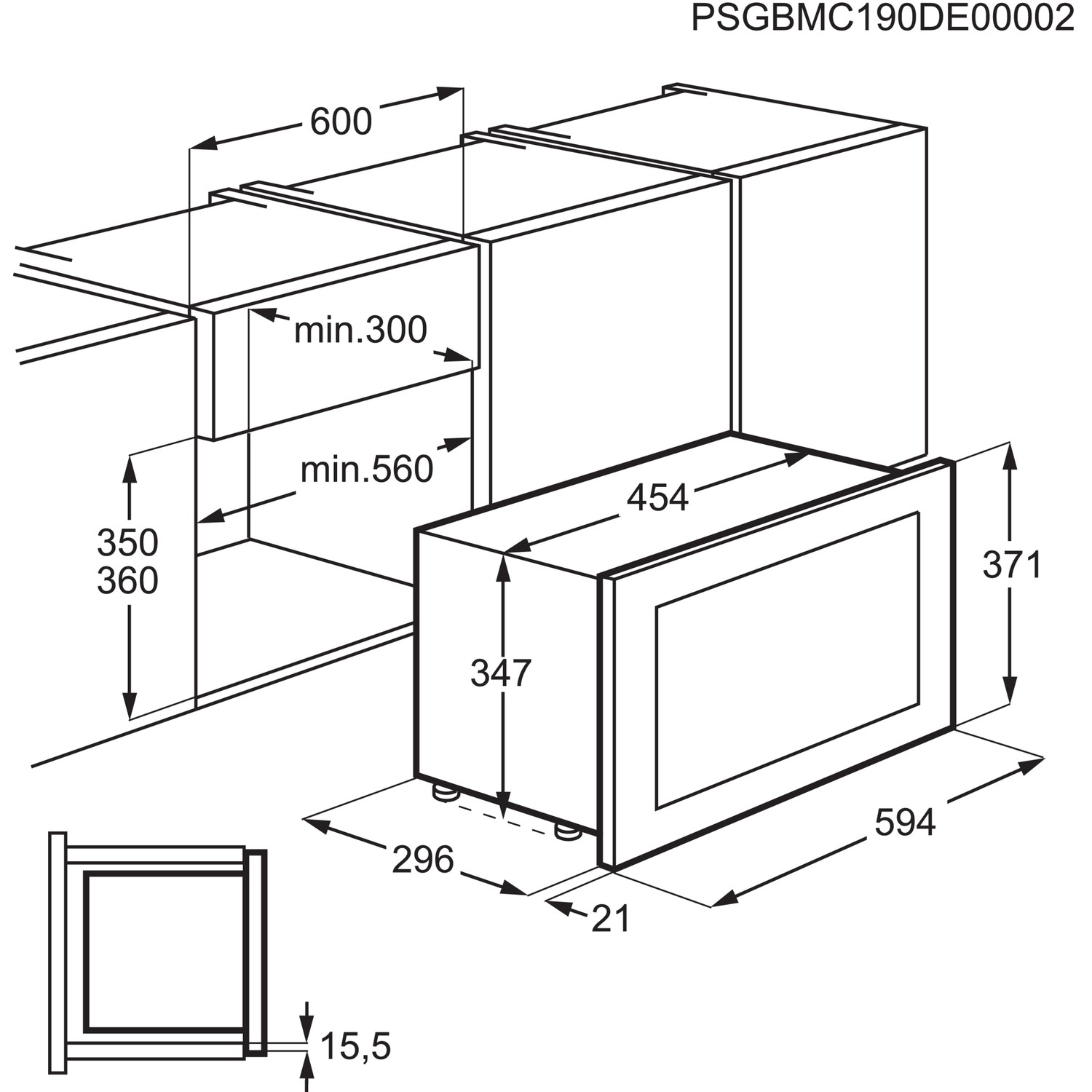 AEG BuiltIn Microwave with Grill Black MBB1756DEM Appliances Direct