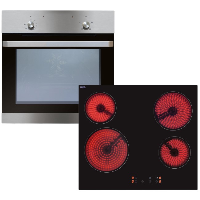 Matrix MBC200SS Electric Single Fan Oven And Ceramic Hob Pack - Stainless Steel