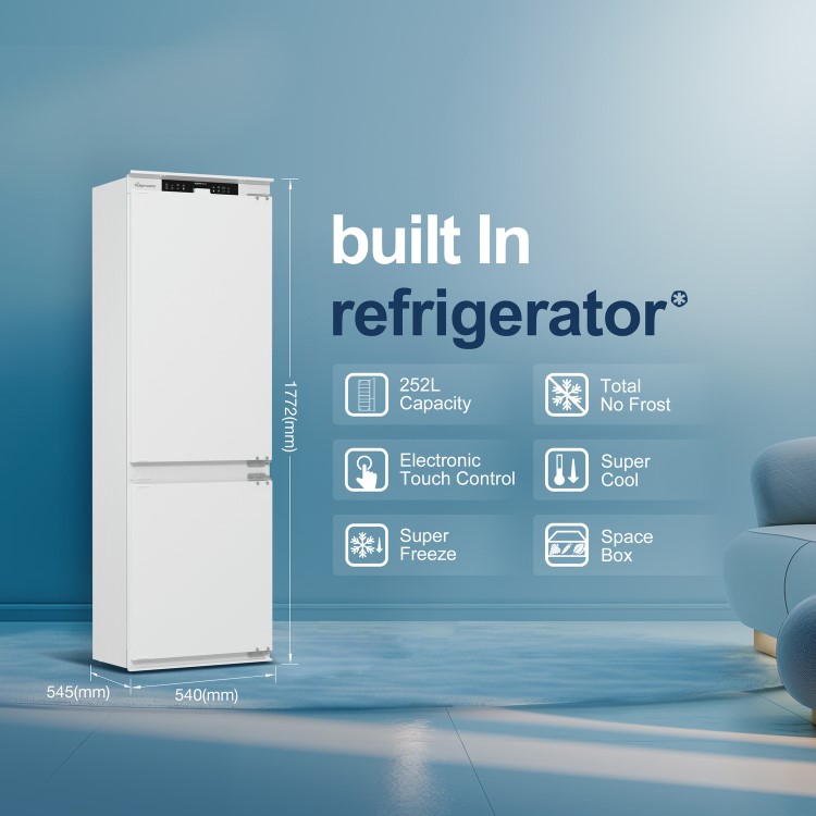 Fridgemaster 252 Litre 70/30 Integrated Fridge Freezer