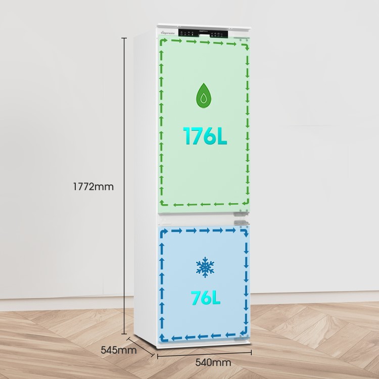 Fridgemaster 252 Litre 70/30 Integrated Fridge Freezer