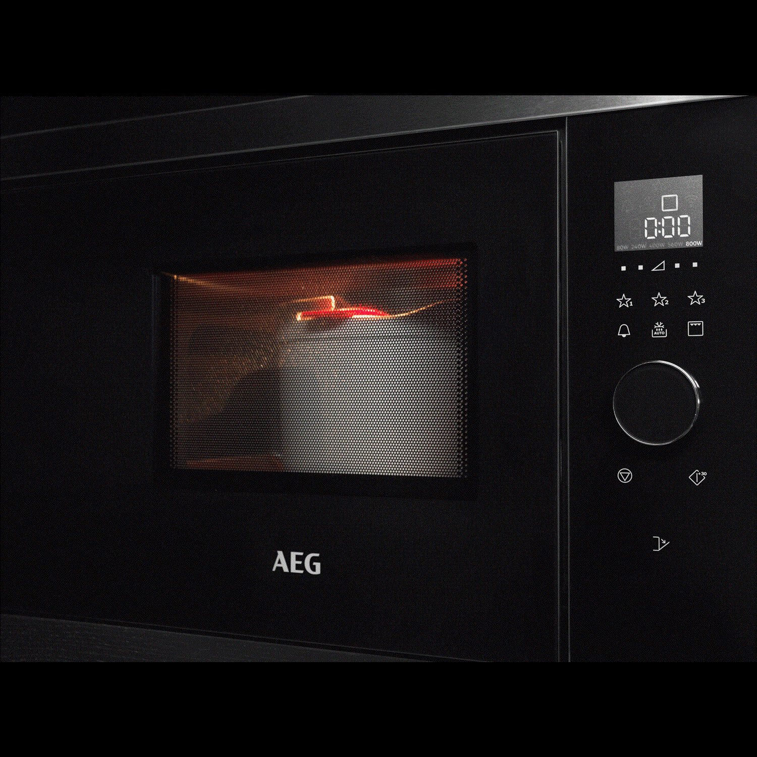 AEG 26L 900W Builtin Microwave Black MBE2658SEB Appliances Direct